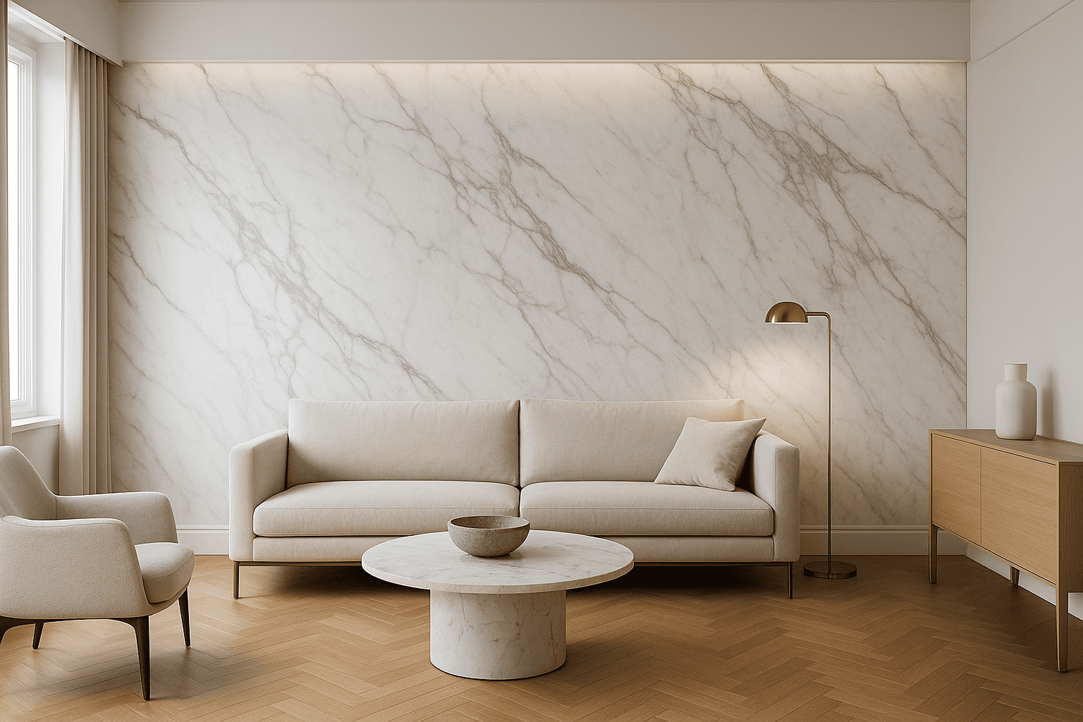 Акцентна стіна з мармуру - вироби з натурального каменю - Барекс Мармур