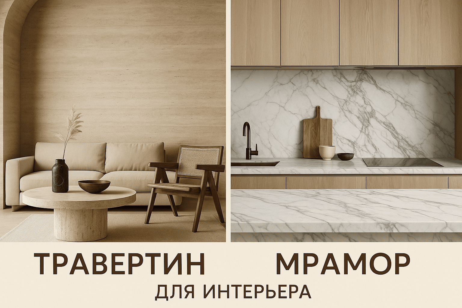 Купить Травертин vs Купить Мрамор: что выбрать для квартиры и дома в 2026 году