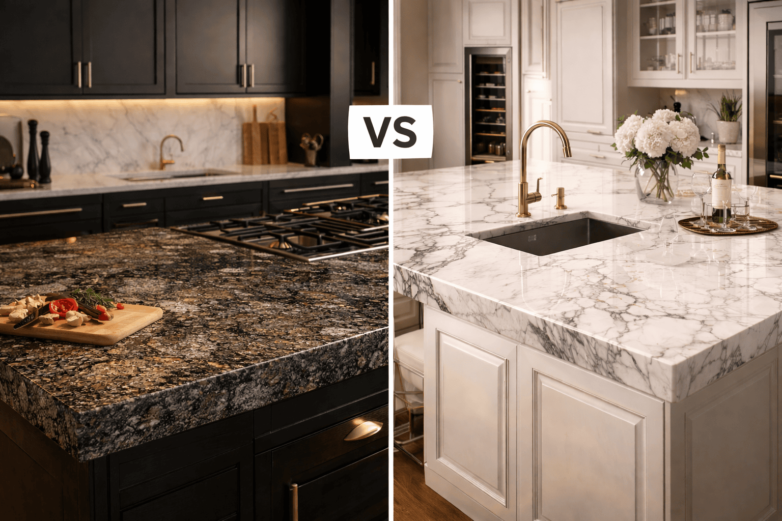 Столешница из гранита vs мрамор: что выбрать для кухни