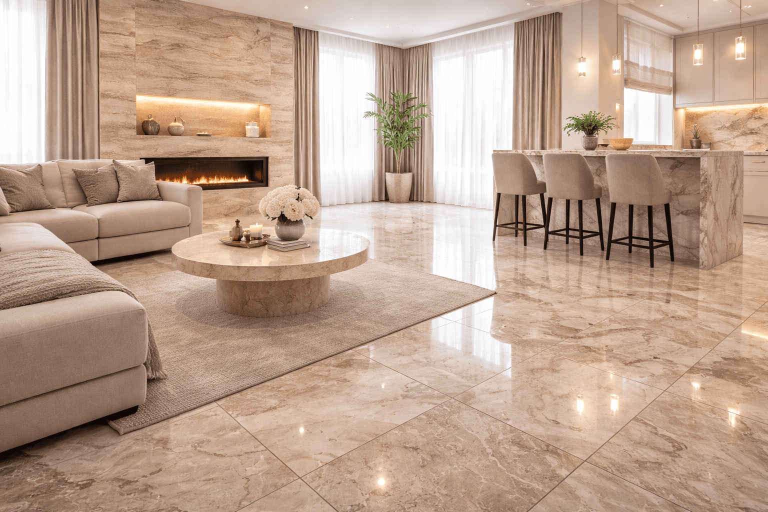 Полы из натурального камня в квартире: плюсы, минусы и реальные альтернативы