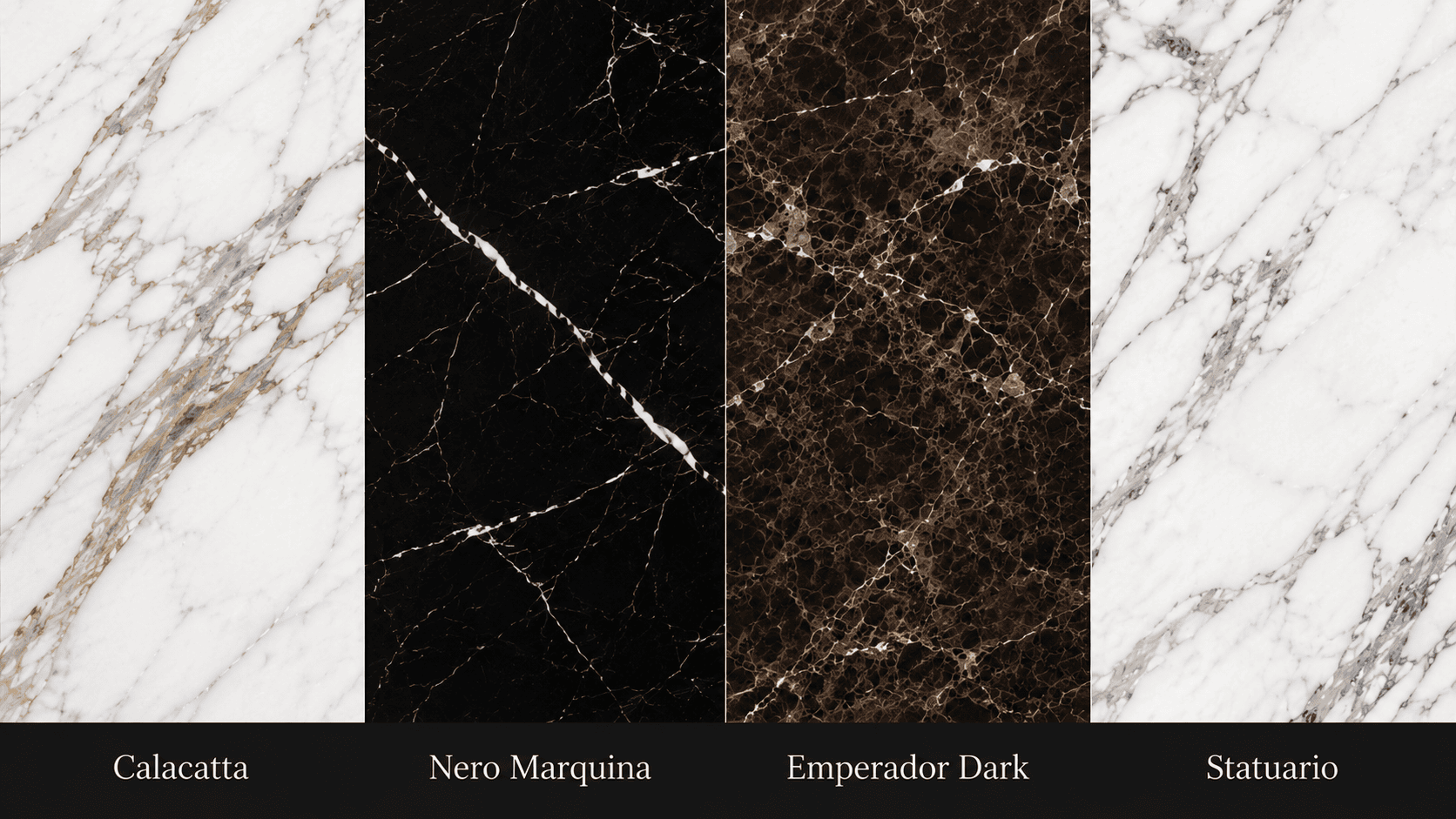 Мрамор: Calacatta, Nero Marquina, Emperador Dark, Statuario - Изделия из натурального камня на заказ в Киеве: что можно купить для дома
